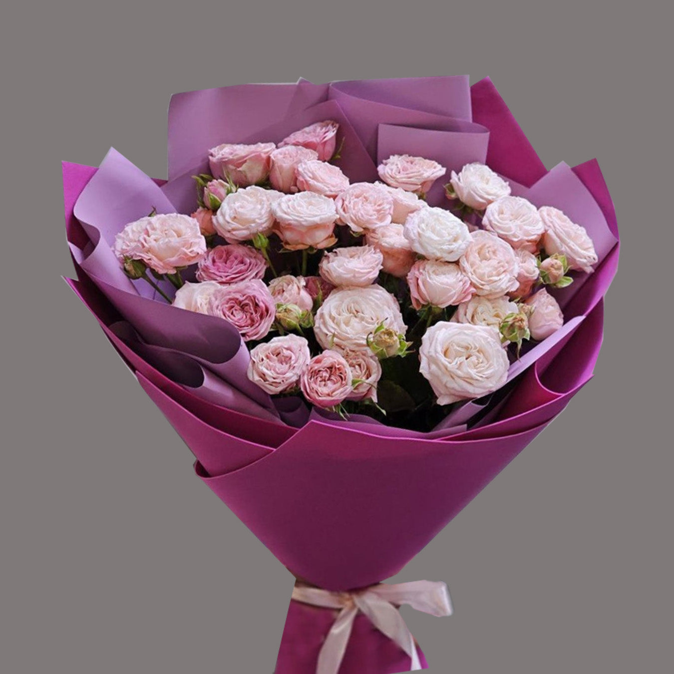 Blush Pink Garden Spray Rose Bouquet