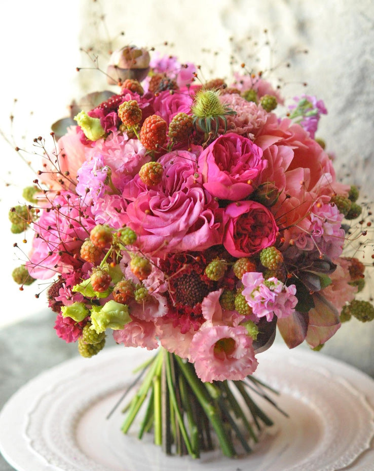 Ivory & Blush Garden Rose Bridal Bouquet