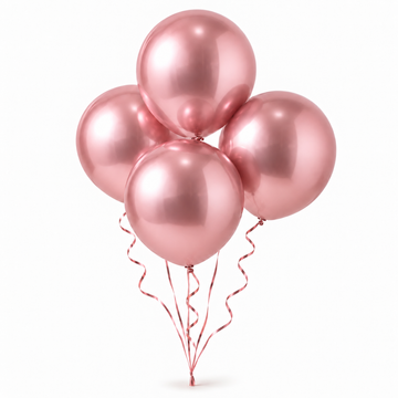 Round Balloon Set, Rosé — 4 pcs