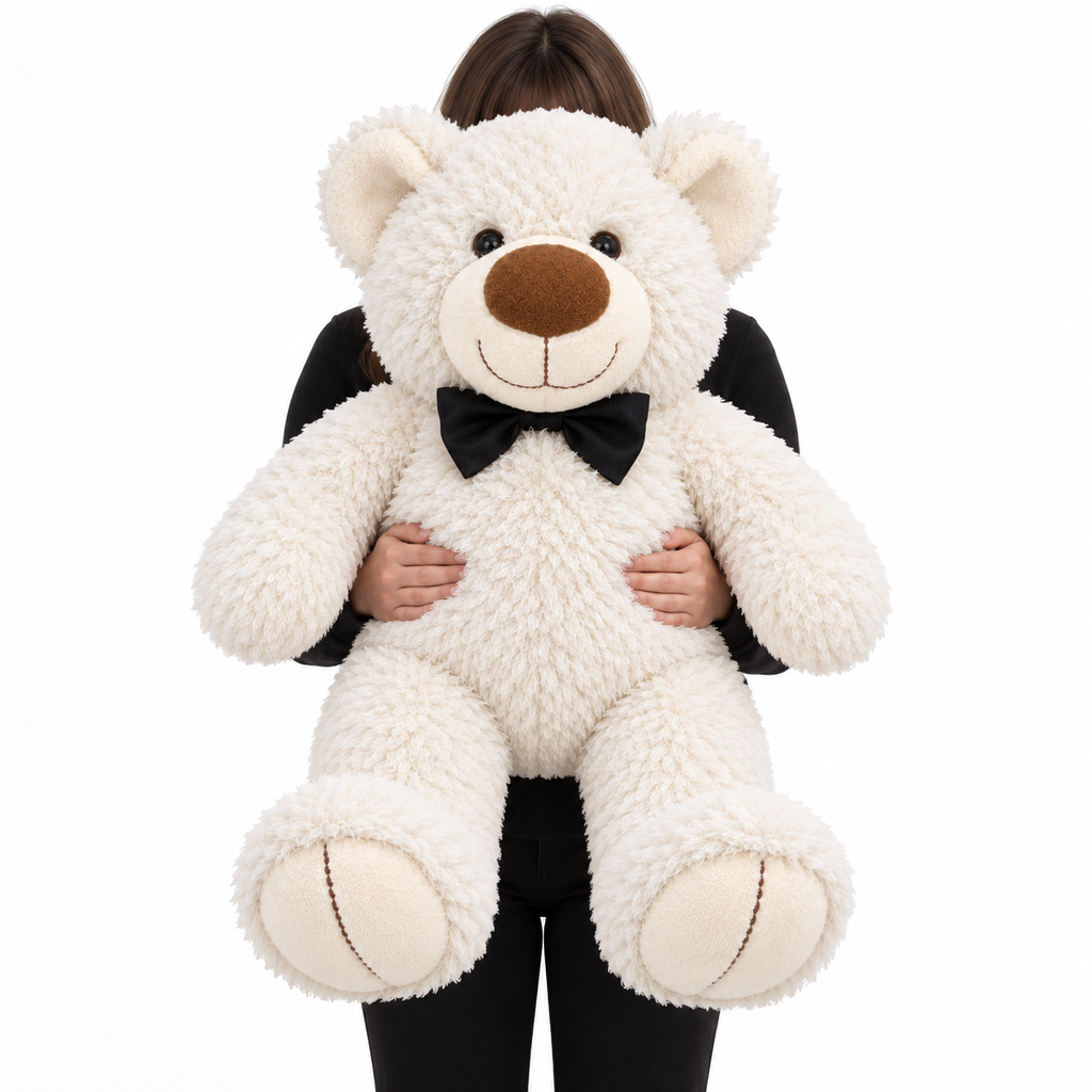 XL White Teddy Bear — lifestyle view