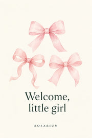 Rosarium Welcome, little girl greeting card