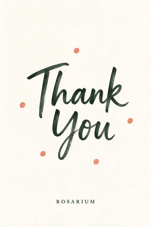Rosarium Thank You greeting card