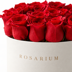 Red, Simply floral detail, red roses in a off-white Rosarium box